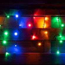 Електрогірлянди-штора LED вулична Yes! Fun, 80 ламп, IP 65, різнобарвна, чорний дріт: Тип Штора