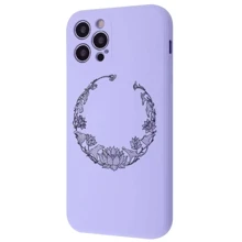 Чехол для iPhone WAVE Minimal Art Case iPhone with MagSafe Light Purple/Lotus for iPhone 12 Pro: Цвет фиолетовый