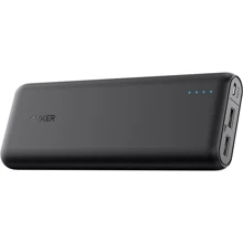 Внешний аккумулятор ANKER Power Bank PowerCore 15600mAh Li-ion V3 Black (A1252H11): Количество USB 2
