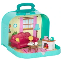 Игровой набор Li'l Woodzeez Кейс голубой (гостиная) с аксессуарами (WZ6599Z): Производитель Li`l Woodzeez