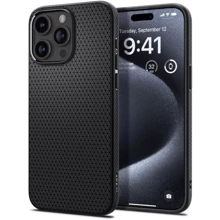 Чехол для iPhone Spigen Liquid Air Matte Black (ACS06704) for iPhone 15 Pro: Цвет черный