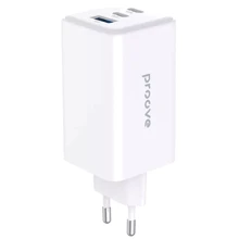 Зарядное устройство Proove Wall Charger 2xUSB-C+USB Pocket GaN Max 100W White (WCPG10012202): Особенности Быстрая зарядка, Power Delivery (PD), USB-C