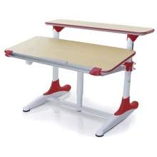 Стол Mealux Dali WR Beech (арт.BD-305 WR Beech) - столешница бук / накладки на ножках красные: Тип Парта