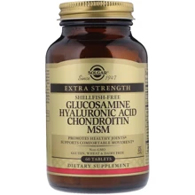 Solgar Glucosamine Hyaluronic Acid Chondroitin MSM, 60 Tablets (SOL-01316): Тип Глюкозамин