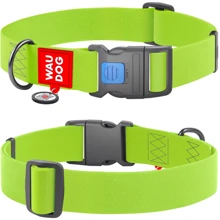 Нашийник для собак WAUDOG Waterproof c QR паспортом пластиковий фастекс XXL 40 мм 46-70 см салатовий (25115): Виробник WAUDOG