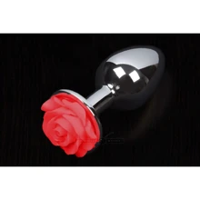 Пикантные Штучки Rose Large - большая анальная пробка, 8.5х4 см, красный: Для кого Унисекс