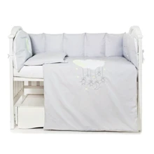 Постельный комплект 6 эл. Babycentre&Twins Moonlight 4011-BTMO-10 серый: Тип постельный комплект