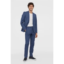Штани H & M 3917507 54 сині: Фасон Завужені