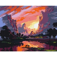 Картина по номерам Brushme Яркий закат в горах 40x50 см (BS51977): Производитель Brushme