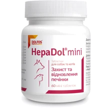 Витаминно-минеральный комплекс Dolfos HepaDol mini ГепаДол мини для защиты и восстановления печени для собак и кошек 60 табл. (1458-60): Производитель Dolfos