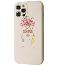 Чехол для iPhone WAVE Minimal Art Case iPhone with MagSafe Beige/Girl for iPhone 12 Pro Max: Цвет бежевый