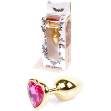 Анальна пробка із кристалом BOSS of TOYS Boss Series - Jewellery Gold Heart PLUG Pink S, BS6400035: Для кого унісекс