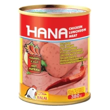 Консервы HANA куриная колбаса с паприкой, 380 г: Вес нетто 380 г