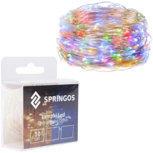 Гирлянда на батарейках Springos 0.9 м 10 LED CL0004 Mix: Тип Линейная