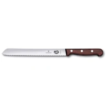 Кухонный нож Victorinox Wood Bread волн. для хлеба с дерев. ручкой 21см (5.1630.21 ): Лезвие нержавеющая сталь