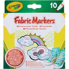 Набір фломастерів CRAYOLA Тонка лінія для малювання на тканині 10 шт (256353.012): Тип Смываемые