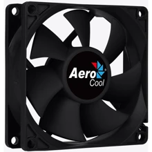 Кулер Aerocool Force 8 Black Molex + 3P, 8CM PC FAN: Уровень шума, dB 28.3