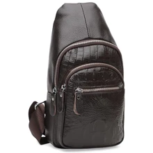 Чоловіча сумка-слінг Borsa Leather коричнева (K1142-brown): Стать Чоловік