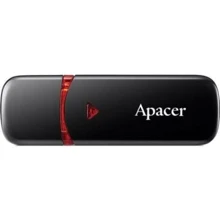 USB-флешка Apacer AH333 64GB USB 2.0 Black (AP64GAH333B-1): Стандарт USB USB 2.0