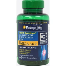Puritan's Pride Glucosamine, Chondroitin & MSM with Omega 3, 6, 9 60 Softgels: Тип Глюкозамін