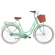 Велосипед Dorozhnik RETRO планет. с багажником зад St, с крылом St, с корзиной Pl 2022 SHIMANO NEXUS ST 28" светло-зеленый (OPS-D-28-309): Материал рамы Сталь