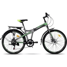 Велосипед Atlantic 2023' 26" Citytron NX A8NX-2642-GL M/17"/42см (1872) grey/lime: Материал рамы Алюминий
