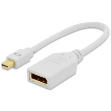 Адаптер Digitus Adapter mini DisplayPort to Display port White (84508): Колір білий