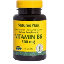 Nature's Plus Vitamin B-6 500 mg Вітамін B-6 90 таблеток: Тип вітамін B