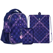 Набір Kite 555S Check and Hearts рюкзак + пенал + сумка для взуття (SET_K24-555S-1): Виробник KITE