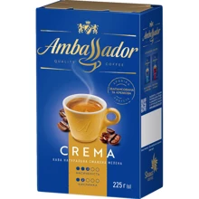 Кофе молотый Ambassador Crema 225 г (8720254649689): Вид напитка кофе молотый