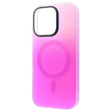 Чехол для iPhone WAVE Matte Gradient Colors with Magnetic Ring Pink/Purple for iPhone 16 Pro: Цвет розовый