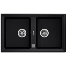Кухонная мойка Teka STONE 90 B-TG 2B 115260010 черный металлик: Форма Прямоугольная