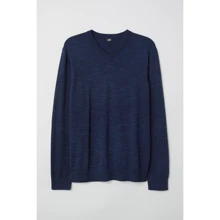 Пуловер H&M 6024098 48 синий: Вид Пуловеры