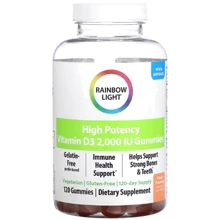 Rainbow Light High Potency Vitamin D3 Peach Витамин Д3 120 жевательных конфет вкус персик: Тип Витамин D