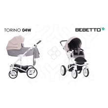 Универсальная коляска 2 в 1 Bebetto TORINO (04) розовый-серый (белая рама) (503.26.19.W04): Тип коляски универсальная коляска (2-в-1)