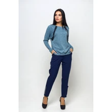 Джемпер FLFashion Грейс КСГ 1424 50 голубой: Сезон Демисезон