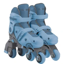 Роликовые коньки Globber 2 в 1 размер 26-29 серо-синие (780-200): Цвет синий