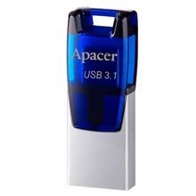 USB-флешка Apacer AH179 64GB USB 3.1/microUSB OTG Blue (AP64GAH179U-1): Стандарт USB USB 3.1
