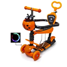 Самокат Scooter "Божья коровка" 5in1. Orange (многофункциональный, с бортиком) - 1948657295: Количество колес 3