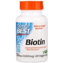 Doctor's Best, Biotin, 10,000 mcg, 120 Veggie Caps (DRB-00373) Біотін: Форма випуску капсули