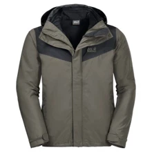 Куртка Jack Wolfskin Arland 3IN1 1110711-5066 48 серая демисезонная с капюшоном: Вид Куртки