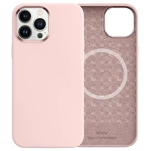 Чехол для iPhone WIWU Silicone Magnetic Case Chalk Pink for iPhone 13: Цвет розовый