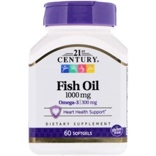 21st Century Fish Oil 1000 mg, 60 Softgels: Тип Омега 3
