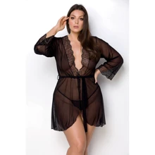 Пеньюар Passion Amberly Peignoir 6XL/7XL black: Для кого Для женщин