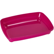 Туалет Moderna Arist-o-Tray для котят малиновый 27.9x37x6.2 см: Вид Открытый