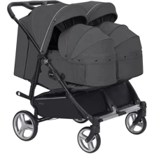 Универсальная коляска 2 в 1 для двойни Carrello Connect Serious Black (CRL-5502/1): Тип коляски коляска для двойни