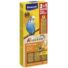 Крекер Vitakraft для попугаев мед и кунжут 2+1 90г/3шт (4008239893093): Вид корма Лакомства