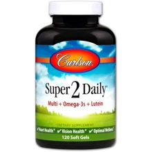 Carlson Labs Super 2 Daily 120 caps Мультивитамины с Омега-3 и лютеином: Тип Мультивитамины