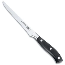 Кухонный нож Victorinox Forged Boning Grand Maitre 15см черный (7.7303.15G): Лезвие нержавеющая сталь