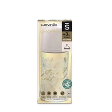 Пляшечка Suavinex Gold Edition, фізіологічна соска, середній потік золота 270 мл (307873): Матеріал пластик